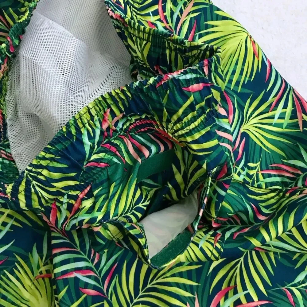 Lands' End NWT Tropical Volley Swim Trunk Men Various